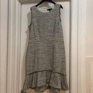 Banana Republic Elegant Tweed Boucle Flounce Dress